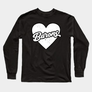 Vintage Barons School Spirit // High School Football Mascot // Go Barons Long Sleeve T-Shirt